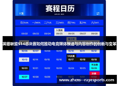 英雄联盟S14总决赛如何推动电竞媒体报道与内容创作的创新与变革